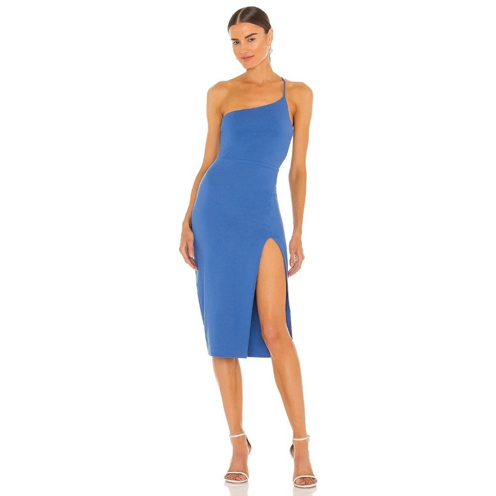 Lovers + Friends Lazo Midi Dress in Cobalt Blue XSmall